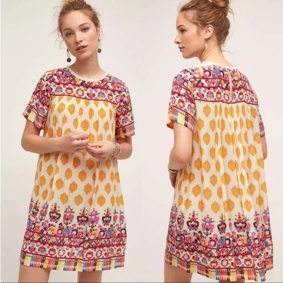 Anthropologie Tanvi Kedia Narcisa Caltha Swing Dress – Size Medium - Picture 1 of 6